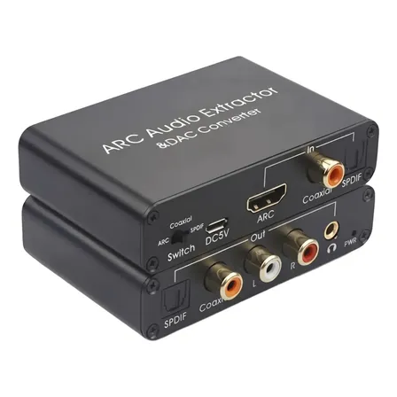 Hdmi Arc Audio Extractor Dac Conversor Digital Spdif Optico Negro