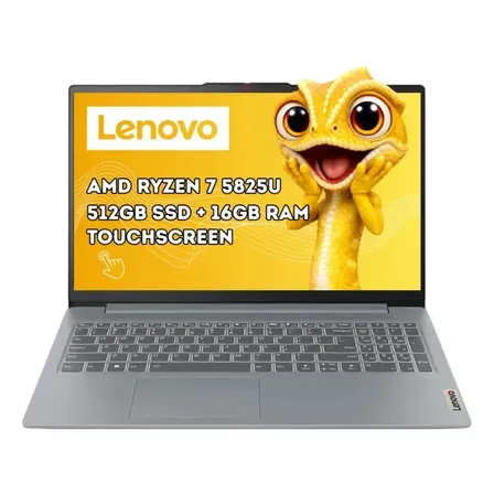 Notebook Táctil Laptop Lenovo IdeaPad Slim 3 15.6'' Ryzen 7 5825U 16GB RAM 512GB SSD W11