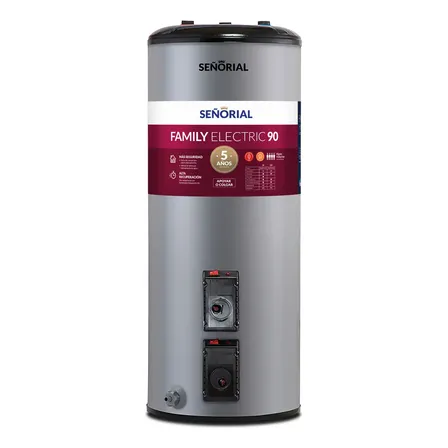 Termotanque eléctrico Señorial Family 90L carga superior gris plata 3000W