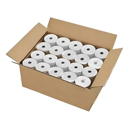 Rollos 80x50 Térmico Color Blanco De 100 Unidades Por Caja Blanco