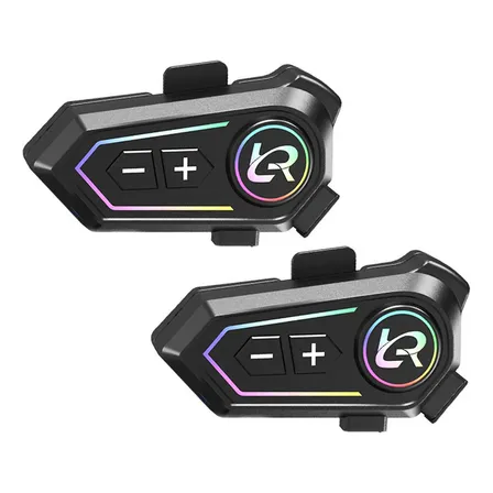 Intercomunicador Para Casco De Moto Con Auricular Y Micrófono Comunicación Para 2 Motociclistas