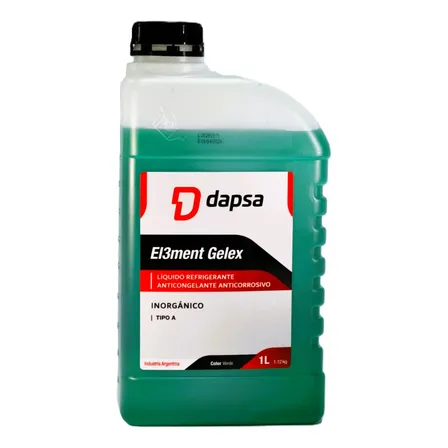 Líquido Refrigerante El3ment Anticongelante Gelex Verde 1 L