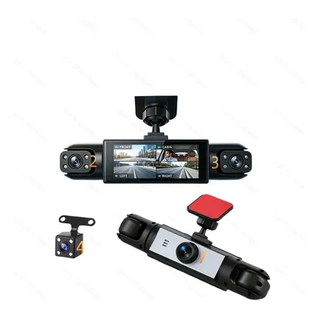 Cámara Dash Cam Para Auto 4 Lentes Full Hd 1080p Visión Nocturna Dvr