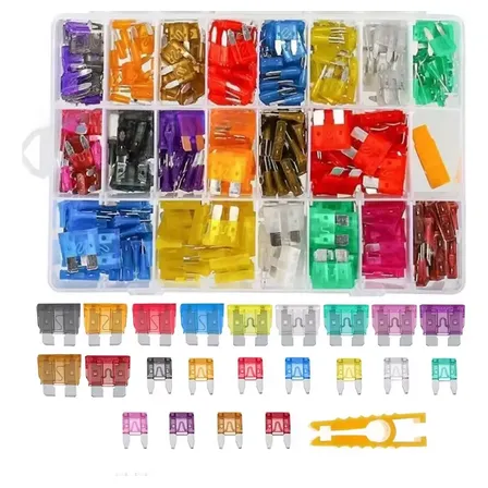 Kit De 300 Fusibles Automotor Tipo Pala Mini Y Estándar Surtidos En Caja