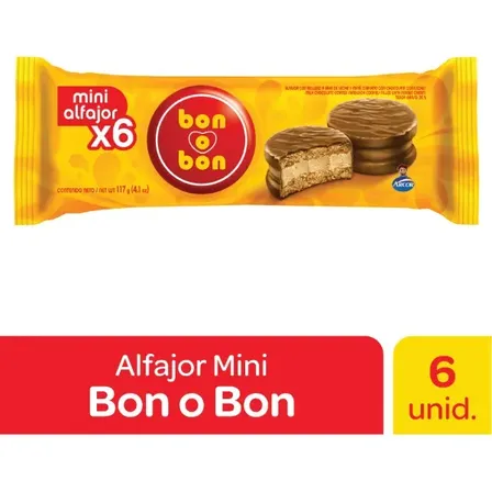 Mini Alfajor Bon O Bon Tubo Arcor Oficial