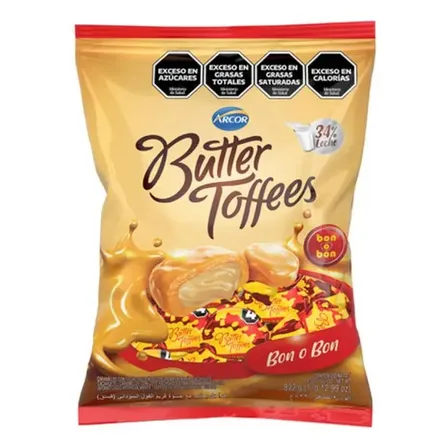 Caramelos Butter Toffees Bon o Bon 822g Arcor
