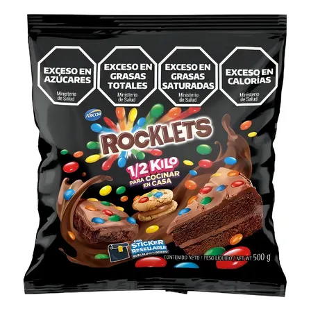 Arcor Rocklets Confites de Chocolate 500g Para Cocinar en Casa