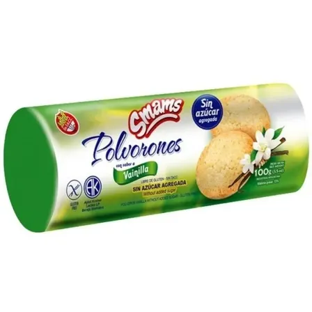 Polvorones Sin Azúcar Smams Vainilla 100g Libres De Gluten