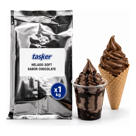 Premezcla Polvo Para Helado Soft Tasker X1kg Chocolate
