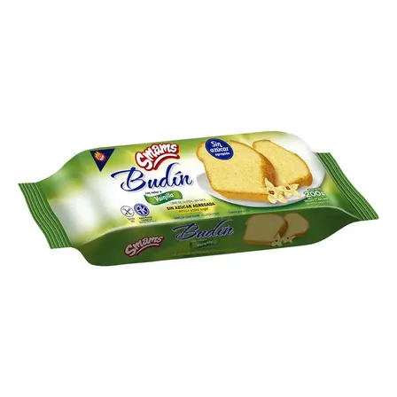 Budín Vainilla Sin Azucar Sin Tacc Smams 200 Gr