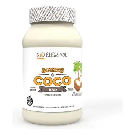 Aceite De Coco Puro God Bless You Neutro 500ml
