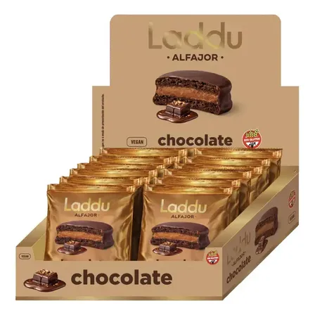 Alfajor De Chocolate Laddubar 60gr Caja X 12 Unidad Sin Tacc