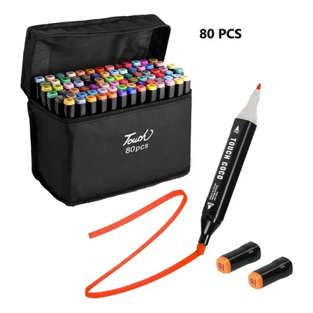 Set X80 Marcadores Artísticos Doble Punta  Touch Kendra