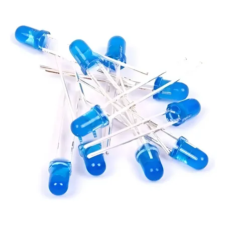Pack 100 Leds 3mm Azul Difuso Arduino Nubbeo Azul