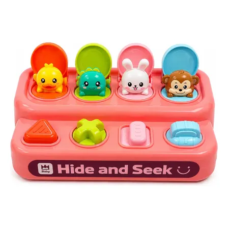 Juego Didáctico Pop Up Botones Sorpresa Animales Para Bebés
