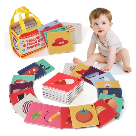 Tarjetas De Tela Estimulación Visual Bebé