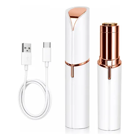 Depilador Facial Vello Removedor Recargable Sin Dolor Usb Blanco