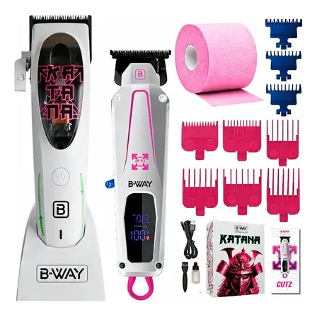 Máquina Cortar Pelo Patillera Bway Katana & Cutz Cuello Rosa Rosa