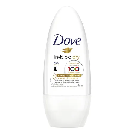 Desodorante Antitranspirante Roll On Invisible Dry 50 ml Dove