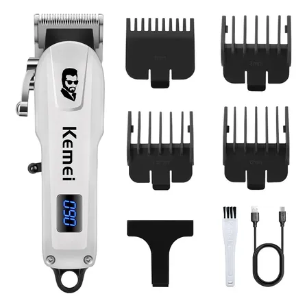 Maquina Cortapelo Recargable Kemei Hombre Negro
