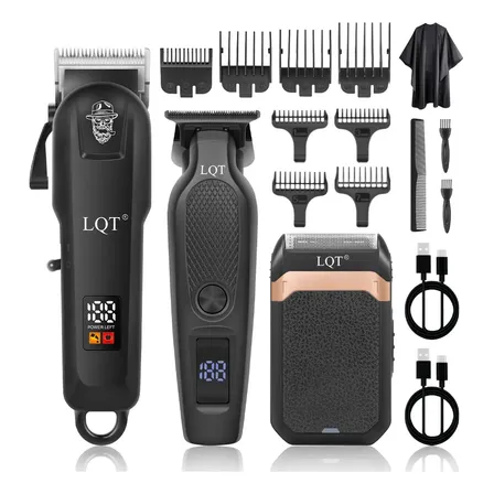 Kit Barbería 3 Piezas Patillera T Afeitadora Black