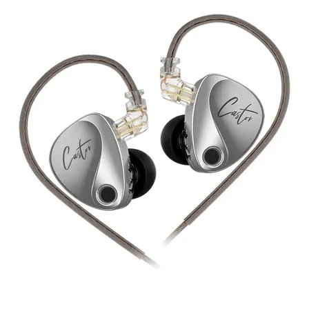 Auriculares In Ear Kz Castor Con Micrófono Plateado Sin Micrófono