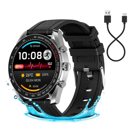 Reloj Smartwatch Gadnic Pantalla 1.39 TFT 360x360 Bateria 250 mAh BT Llamadas IP67 RAM 640KB ROM 128MB