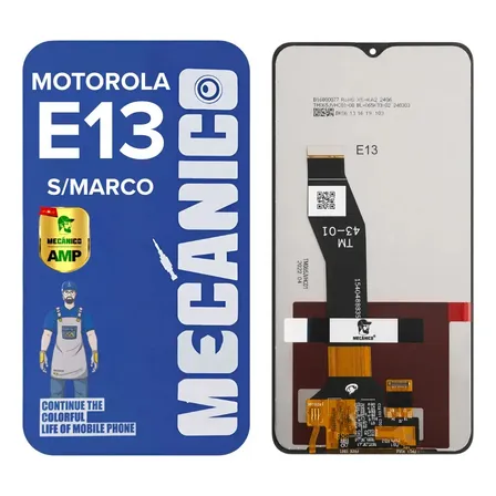 Modulo Compatible Motorola E13 Xt2345 Sin Marco Incell Mecanico Pantalla Tactil Vidrio Frontal Display Repuesto Cambio Reparación Flex Conector Celular Teléfono Calidad Premium Hd Técnico Touch Screen