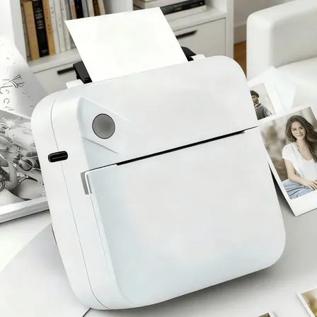 Mini Impresora Térmica Portátil Fotos Usb C Blanco