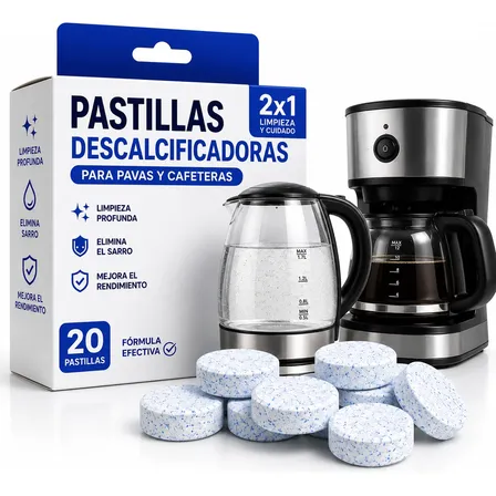 Pastillas Descalcificadoras Pavas Cafeteras X20 2 En 1