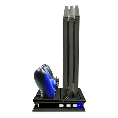 Soporte Ventilado Ps4 Slim Pro Cargador Dual