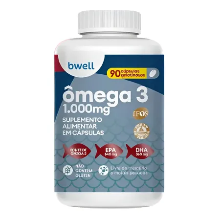 Omega 3 Plus - Bwell 1000mg Epa+dha+vitamina E - 90 Cápsulas Sin Sabor