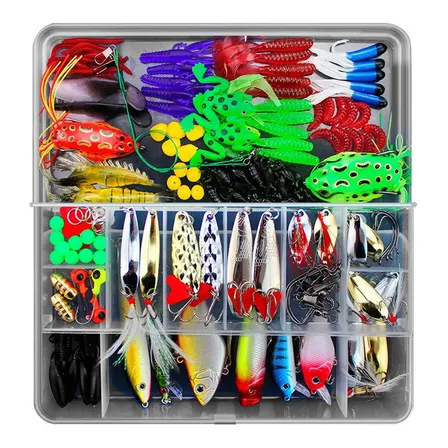 Juego De Señuelos Para Pesca Gadnic 141 Piezas Anzuelos Estuche Transportador