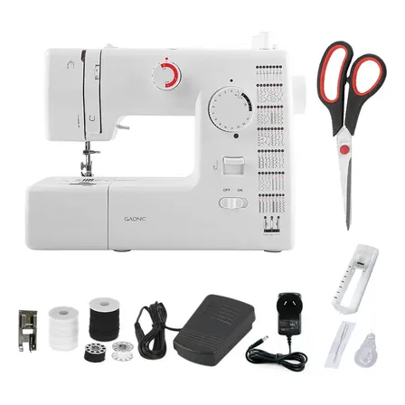 Máquina de Coser Gadnic SW5000 59 Puntadas Falso Overlock Electrónica Pedal Luz Led