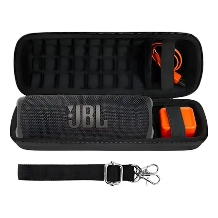 Estuche Rígido Keybot Para Parlante Jbl Flip 5, 6 Y 7 Negro