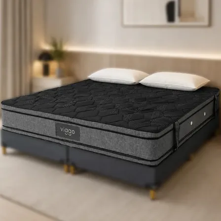 Colchón Viggo Magnum 160x200 Cm 300 Kg Alta Densidad - Negro