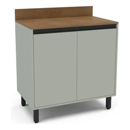 Bajo Mesada Practimöbel Modül de 80 cm Verde Musgo con 2 Puertas