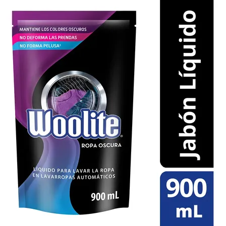 Jabón Líquido Woolite Ropa Oscura Doypack 900 Ml