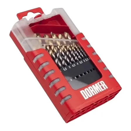 Juego Set 19 Mechas Acero Rapido Titanio Dormer Hss 1.0-10mm