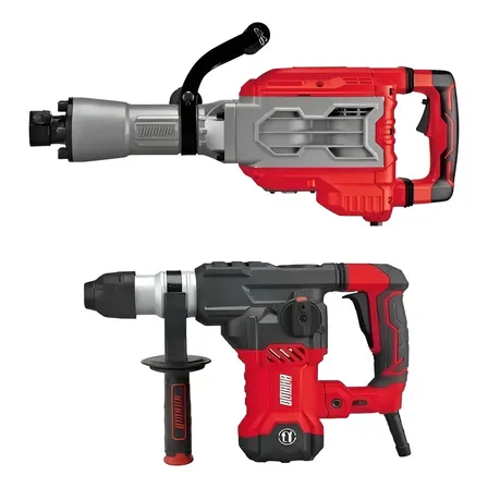 Martillo Demoledor 60 J + Rotomartillo 1500w Omaha Obras Pro Rojo