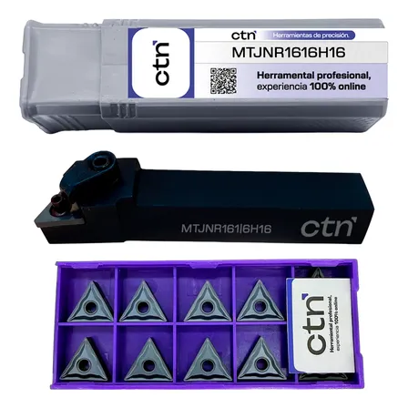 Kit De Porta Inserto Exterior Mtjnr 1616 + 10 Tnmg 160404