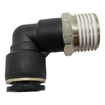 Acople Rápido Neumático Codo Rosca 1/2 Para Tubo 16mm