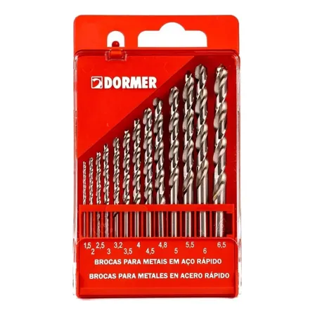 Mechas Dormer Hss A114 Reforzadas Acero Rápido 13 Pzs