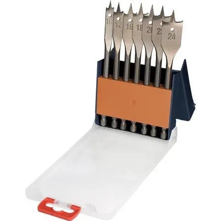 Juego Mechas Pala Madera Kwb 7 Piezas Profesionales 10-24mm