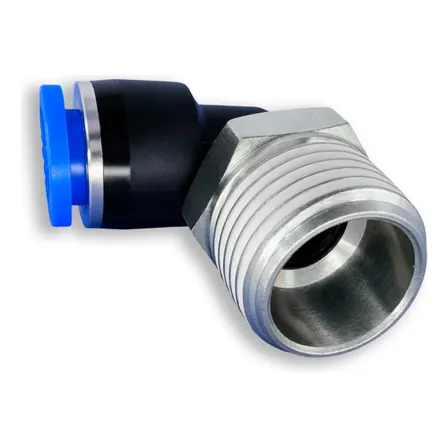 Acople Conector Rapido Neumático Codo 90 Elegir Rosca Y Tubo Rosca 1/2 Tubo 10mm