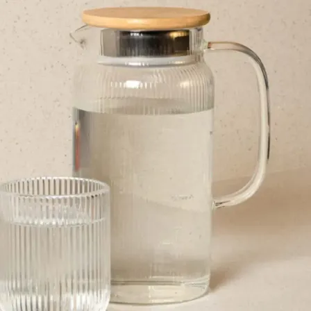Jarra 1200ml Tapa Bamboo Catalana Transparente