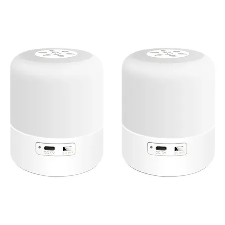 Luz Velador Led Táctil Recargable Usb X2 White-large-2pcs