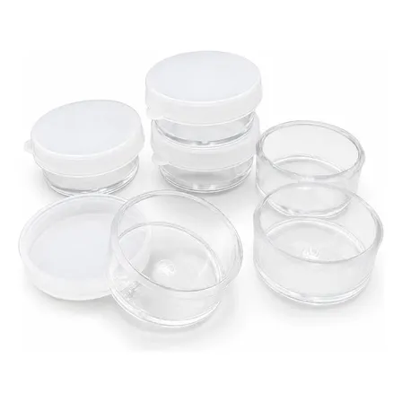 Envase Pomadera Transparentes 6cc Cosméticos Polvos X30 Transparente X50