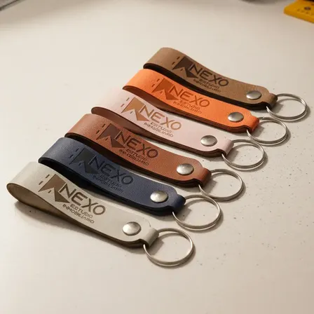 Llaveros Ecocuero Premium Personalizado X 30u Grabado Laser