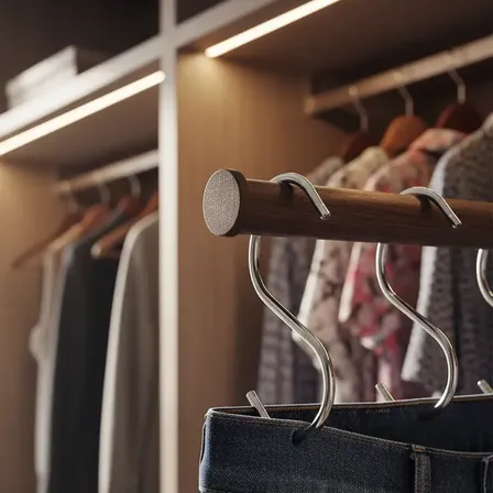 Pack 50 Ganchos S Cromados Para Exhibir Jeans Nilapack Cromado